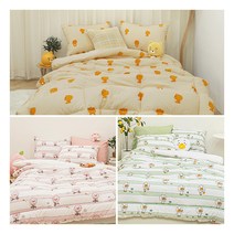 [카카오프렌즈(침구)] 리틀프렌즈 광목 차렵 이불+베개커버+패드세트(SS)_3종1택