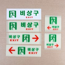 비상구 표지판, 축광 사각 왼쪽