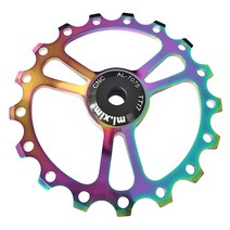 Mi.Xim MTB 도로 자전거 Cera mi c 풀리 17T Alu mi num 합금 후방 변속기 베어링 자키 휠 자전거 가이드, 05 초콜렛