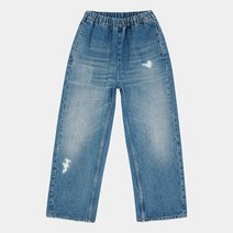 엠엠식스 메종 마르지엘라 명품여성 MM6 23SS 디스트로이드 밴딩 데님 팬츠 S52KA0422 S30589 973