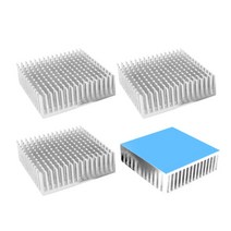 알루미늄 히트 싱크 4pcs 50x50x15mm 냉각 핀 라디에이터 냉각 GPU를위한 방열판, 은