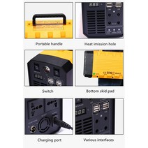 파워뱅크 캠핑파워뱅크 대용량배터리 캠핑 여행용 휴대용 파워뱅크 500W 220V 75000mAh 순수 사인파 빠른, 한개옵션0