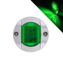 DC 12V 방수 RV 해양 보트 상향성 6 LED 선미 조명 라운드 차가운 흰색 테일 램프 요트 액세서리 트럭 사이드 라이트, [04] green