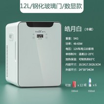 12L 차량용 12V 가정용 220V 겸용 미니 냉장고 원룸화장품보관 쉐어하우스 여자친구선물 5347, 화이트12L, one size