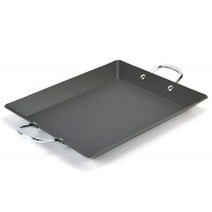 그릴팬 그리들팬 고기불판 닭갈비판 캠핑그리들 볶음판 볶음팬 사각불판 사각철판 그리들 구이판 닭갈비팬 36cm 무쇠철판, 중