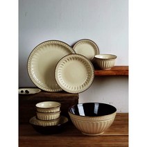 유럽 복고풍 접시 플레이트 세라믹식기 서양요리, 유럽풍 레트로 4.8인치 밥그릇