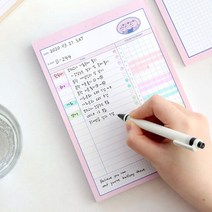 하루 스터디 플래너 노트패드 학습 공부 루즈링 제본, 색상:PEACH, 단품
