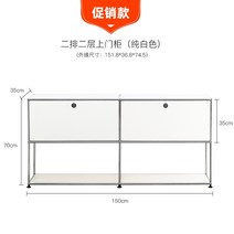 북유럽 원목 거실장 엔틱 TV 붙박이장 TV장 TV다이 캐비넷 캐비닛 수납장 서랍장 장식장 나무 대리석 모듈 조합, 프로모션 2열 2층 상부 도어 캐비넷 퓨어 화이트