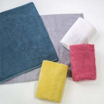 헤이미시 자수 타올 80x40cm 면 죽사 뱀부얀 170g 국산 수건 답례품, 연회색
