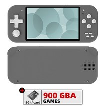 레트로 게임기데이터 개구리 4.3 인치 휴대용 게임 콘솔 X20 미니 레트로 비디오 MAME/CPS/GBA/NES/GB/SEGA, 07 GY add 900 GBA games