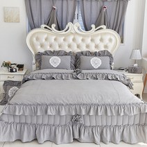 류금숙 여자의사랑 광목워싱 항균 사계절 누비 이불커버(SS/Q/K/SK), 그레이