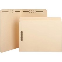 Business Source 2-Ply Tab Manila Letter Fastener Folder, 1