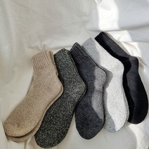 5종세트 도톰 테리 보카시 남성 양말 중목 울양말 남녀공용
