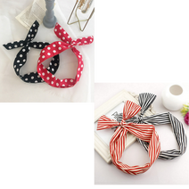 와이어 터번 반다나 헤어밴드 머리띠 레트로 복고