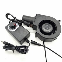 BFB1012EH 12V 2.94A 9733 9cm 소형 휴대용 대용량 터보 송풍기 공기 수집 포트 전원 공급 장치 속도 컨트롤러 포함, Blue, 고정 컬러, US plug, 02 Blue_01 고정 컬러_02 US plug