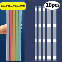 10 개/몫 10-24mm 핫멜트 바인딩 테이프 필름 접착제 DIY 열 도서 보고서 파일 커버 플랫 스티커 액세서리, [01] 10mm-white