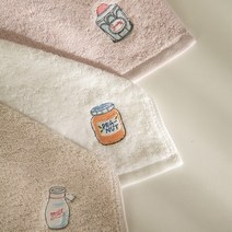 키친 드로잉 자수 핸드타올, 화이트