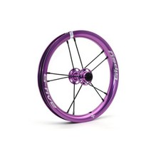 집시 G-FIVE 스플래시 12 인치 더블 벽 고정 림 양극 균형 자전거 바퀴 세트 PAPA Bike8 다채로운 스트라이더, Purple 1 PCS, 84mm