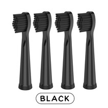 전동 칫솔 헤드 0601020 부드러운 헤어 브러시 분리형 교체, 4pcs black head