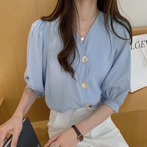 헤이슈 브이넥 여성 블라우스910