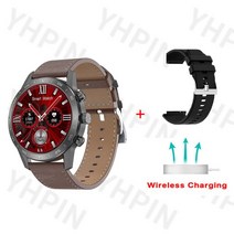 스마트워치 남녀공용 NFC 럭셔리 기계식 스타일 스포츠 GPS 트래커 피트니스 팔찌 손목워치 DT70 +, 1.Original Bk Brown