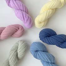 릴리 네트백 뜨기 봄 여름 테이프얀 뜨개질 타래실 망스티치실 6color, 크림레몬1p