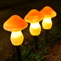 smabat 태양에너지 버섯등 정원 경관 잔디버섯등 야외 LED 정원등, 오렌지*3