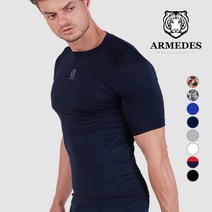 아르메데스 남성용 반팔 테크핏 언더레이어 R-131