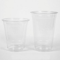 투명 아이스컵 14온스 PET컵 100개 일회용 테이크아웃컵, 1box