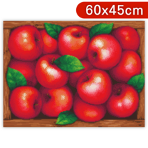 블링블링 캔버스 액자형 보석십자수 60 x 45 cm 해바라기 부엉이 금전수 DIY 세트 비즈 큐빅 대형, 1개, CV-032 (재물홍사과)