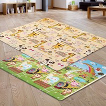 PVC 바닥 쿠션 매트 225X140 12T 초특대 거실 아기방, 도시12T초특대