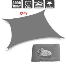 옥상방수천막 방수포야외 방수 420D UV 차단 옥스포드 천 레인 커버 정원 파티오 그늘 3x3m, 03 Grey_03 2x4m