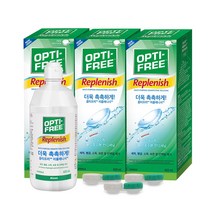 옵티프리 리플레니시 렌즈세정액 420ml x3개 (렌즈케이스 3p 동봉), 1세트(420mlx3개)