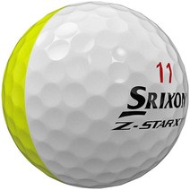 A.MINE Srixon Z-스타 XV 디바이드 골프공 화이트/옐로우164285스릭슨, 화이트/옐로우, 5개