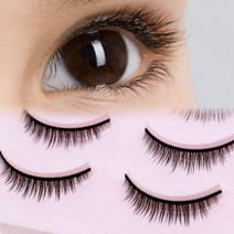 인조 속눈썹 5 쌍 3D 밍크 자연 짧은 십자가 매일 눈 소녀 메이크업 필수품 maquiagem, 7mm