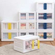 리빙선데이 국산 양문형 접이식 리빙박스 블루 56L, 단품, 단품