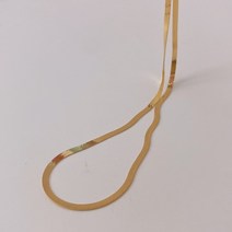 18k 초커 레이어드 뱀줄 스네이크 체인 은 목걸이