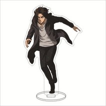 피규어케이스 피규어진열장 아크릴진열장 타이탄 아크릴 스탠드 모델 공격 Levi Mikasa Eren 애니메이션 피규어 Shingeki No Kyojin 데스크 장식 컬렉션 친구, [17] 17