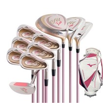 여성 골프채 풀세트 미즈노 efil 골프 클럽 가방포함, 에필골드+화이트백 풀세트