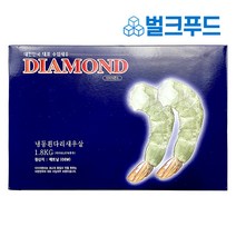 벌크푸드 두절 탈각 새우 냉동 흰다리 새우 감바스 1.8kg, 두절탈각새우 16/20_다이아/에메랄드, 1개
