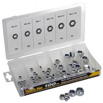Tradespro 836405 Metric Nylon Locknut Assortment 100-Piece, 1