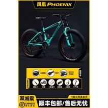 MTB 산악자전거 성인용 여성용 광폭타이어 학생용 고성능 팻바이크 오프로드, 27단, 24인치, R-Y비안기