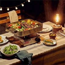 콰사드로코팅강철팬 스테인레스사각그릴팬 밥그릴 철판요리, 기본