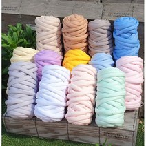 뉴 자이언트얀 빅얀 점보얀 암니팅 핑거니팅 가방 방석 블랭킷 뜨기, 1KG, 핑크N