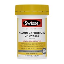 Swisse 스위스 비타민C 프로바이오틱 유산균 츄어블 60정 VitaminC Probiotic, 1팩