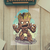 옷 맞춤 패치용 만화 Groot 열 스티커, 363, 1개