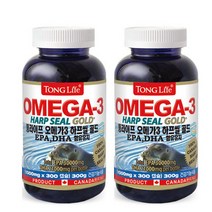 통라이프 오메가3 하프씰 골드 EPA DHA 순수 하프물범유100% 오일 300캡슐x2병 캐나다직수입완제품 신공전 신제품 하루섭취량 15회정제 콜레스테롤 혈행 기억력 혈중중성지질개선 도움 영양제 중장년층 노년층 어린이 남녀 중금속테스트완료, 2병, 300캡슐