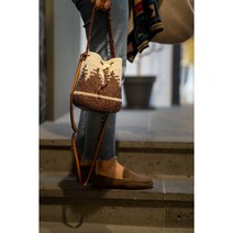 [라미니팅] 코바늘DIY 케이블미니버킷백 패키지, 불포함, 오렌지-아이보리