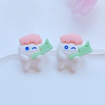 귀여운 레진 일상 용품 플랫 백 카보숑 스크랩북 헤어 보우 센터 장식 DIY 액세서리 10 개, [04] C