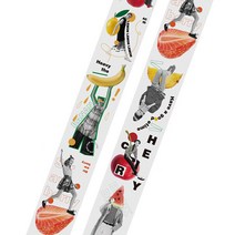 PET 콜라주 컬렉션 마테 인물 투명 소품 과일 꽃 다꾸 다이어리 데코 마스킹 테이프, 06 : 허쉬